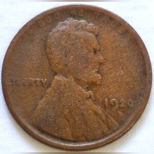 Vintage 1920 D Lincoln Wheat Penny